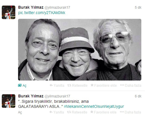 Burak Yılmaz 'Usta'yı unutmadı